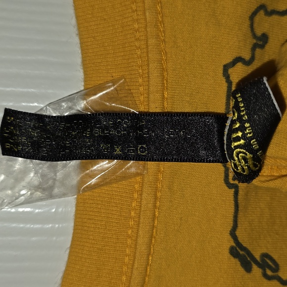 SMET By Christian Audigier Born On The Street Yellow T-Shirt w Butterfly Graphic - Picture 4 of 4